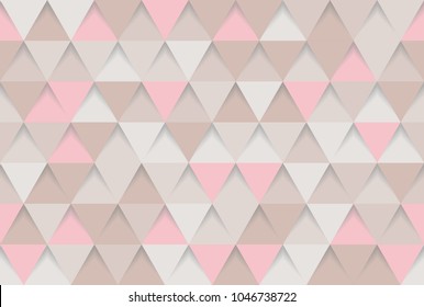 Arrière-plan abstrait triangle 3d avec couleur rose et marron, arrière-plan Abstrait triangle qui se recoupe, arrière-plan à l'échelle de Poissons multicolore.Image vectorielle