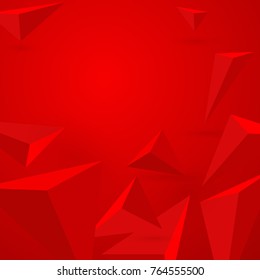 Abstract 3d triangle background with space for text. Modern vector illustration.