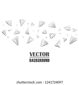 Abstract 3D Triangle Background. Vector illustration.