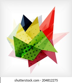 Abstract 3d triangle blank background with space for text