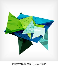 Abstract 3d triangle blank background with space for text