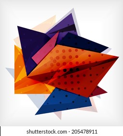 Abstract 3d triangle blank background with space for text