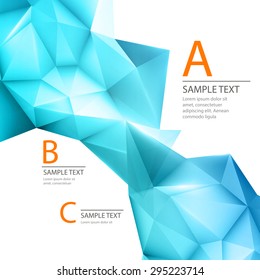 Abstract 3D triangle geometric background EPS 10