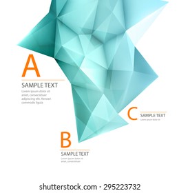 Abstract 3D triangle geometric background EPS 10