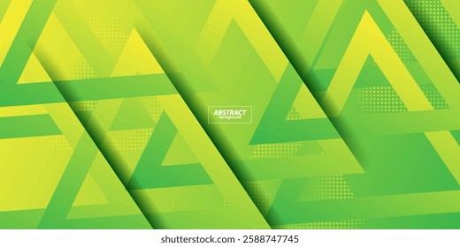 Abstract 3D triangle light green background. Overlapping triangle pattern on simple background. Vector Eps10