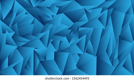 abstract 3d triangle polygonal background with a bright blue theme