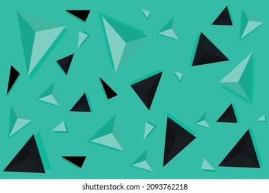 Abstract 3D triangular background vector illustration design