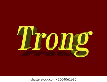 Abstract 3D Trong Text Effect Design Red Background