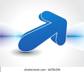 abstract 3d vector arrows icon. no mesh in this vector illustration, No mesh in this Vector