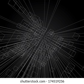 Abstract 3d vector background.