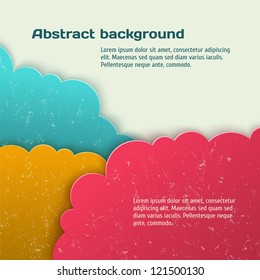 Abstract 3d vector background. Clouds form.