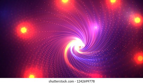 Abstract 3d vector background. space flashes, tunnel and whirlwinds.