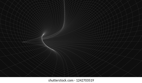 Abstract 3d vector background. space flashes, tunnel and whirlwinds.