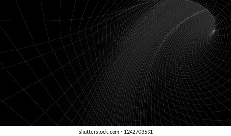 Abstract 3d vector background. space flashes, tunnel and whirlwinds.