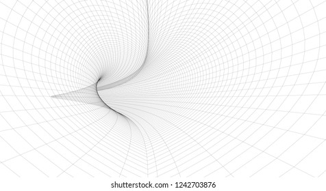 Abstract 3d vector background. space flashes, tunnel and whirlwinds.