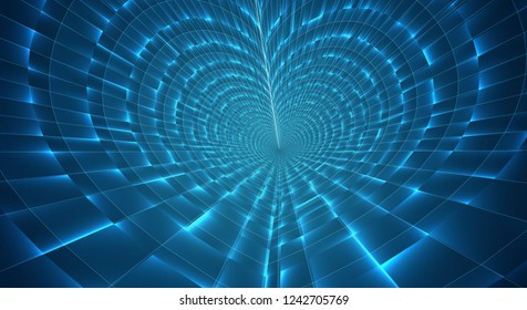 Abstract 3d vector background. space flashes, tunnel and whirlwinds.