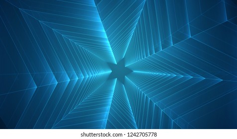Abstract 3d vector background. space flashes, tunnel and whirlwinds.