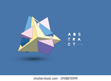 Abstract 3d vector of Geometric Background. 3D Concept illustration.