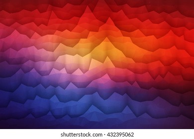 Abstract 3d vector geometrical polygonal waveform structure bright background for design, business, print, web, ui and other