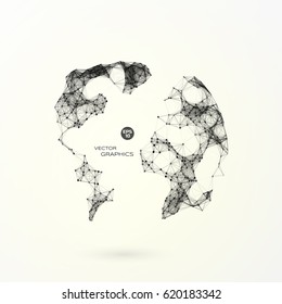 Abstract 3d vector globe.  Vector illustration for technological illustration design and presentation.