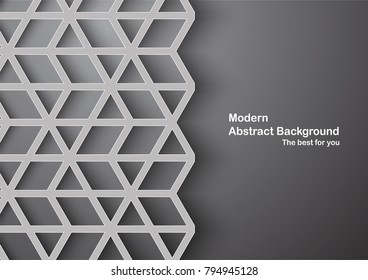 Abstract 3D vector graphic with copy space.