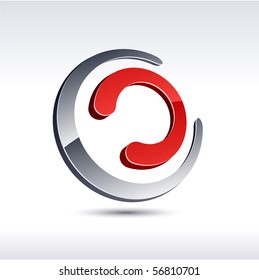 Abstract 3d vector icon such logos.