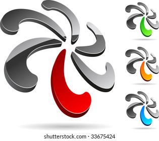 Abstract  3d vector icons such logos.