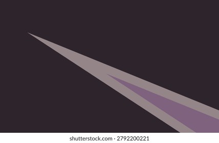 An abstract 3D vector illustration of a black paper airplane flying across a night sky banner with a light ribbon line above an asphalt highway road concept