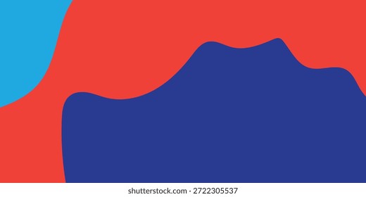 Abstract 3d vector illustration featuring a red ribbon wave design with orange curves and white light patterns on a modern business banner template backdrop