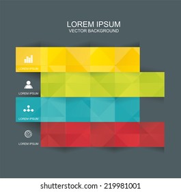 Abstract 3D vector illustration Infographic. Can be used for workflow layout, diagram, number options, web design. 