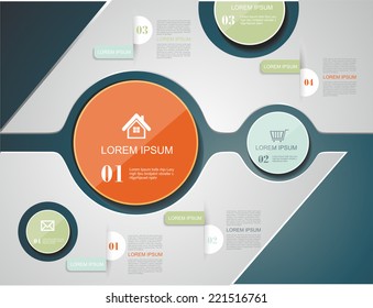 Abstract 3D vector illustration Infographic. Can be used for workflow layout, diagram, web design. 