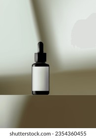 Abstract 3D Vector minimal scene for mockup product display. Cosmetic product background for sale event concept. Stage showcase on beige display studio background. Vector EPS10