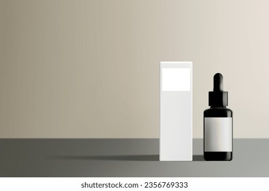 Abstrakte 3D-Vektorgrafik-Minimalszene für die Produktdarstellung. Kosmetischer Produkthintergrund für das Verkaufsereigniskonzept. Studioaufnahme auf beigem Hintergrund. Vektor EPS10