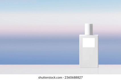 Abstract 3D Vector minimal scene for mockup product display. Cosmetic product background for sale event concept. Stage showcase on blue sky background. Vector EPS10