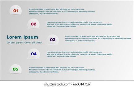 Abstract 3d vector paper infographic elements.Circular infographics