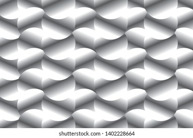 abstract 3d wave architecture silver color background template