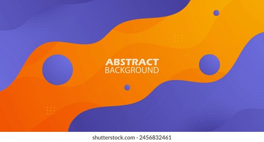Abstraktes 3D-Wave-Art-Hintergrunddesign mit lila und orangefarbener Farbkombination für Design. EPS10-Vektorgrafik