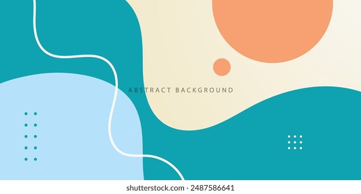 Abstractas diseño de fondo de arte de onda 3D con fondo de combinación de colores naranja, azul y verde. Vector Eps10