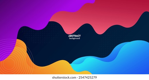 Abstract 3D wave art background design with colorful combination for design. Paper cut background. Overlapping background. eps10
