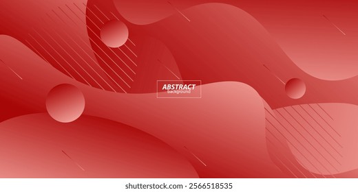 Abstract 3D wave art background design with soft red color for design. Vector Eps10