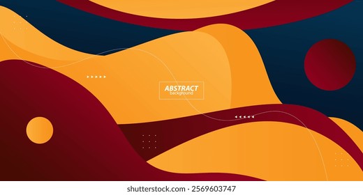 Abstract 3D wave art background design with red and orange color combination for design. Vector Eps10