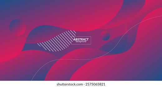 Abstract 3D wave art background design with red and blue combination for design. Vector Eps10