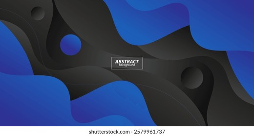 Abstract 3D wave art background design with blue and grey combination for design. Vector Eps10