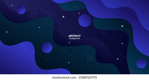 Abstract 3D wave art background design with blue color for design. Vector Eps10