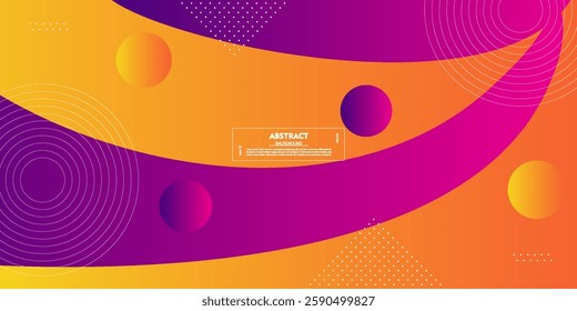 Abstract 3D wave art background design with purple and orange combination for design. Eps10
