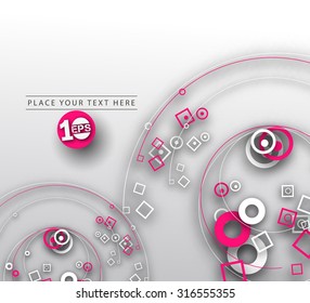 Abstract 3D Wave Circle Design, eps10 vector