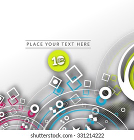 Abstract 3D Wave Circle Design, eps10 vector