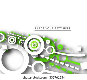 Abstract 3D Wave Circle Design, eps10 vector