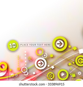 Abstract 3D Wave Circle Design, eps10 vector