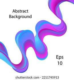 Abstract 3d wave. Cover design with chic color wave. Design element.